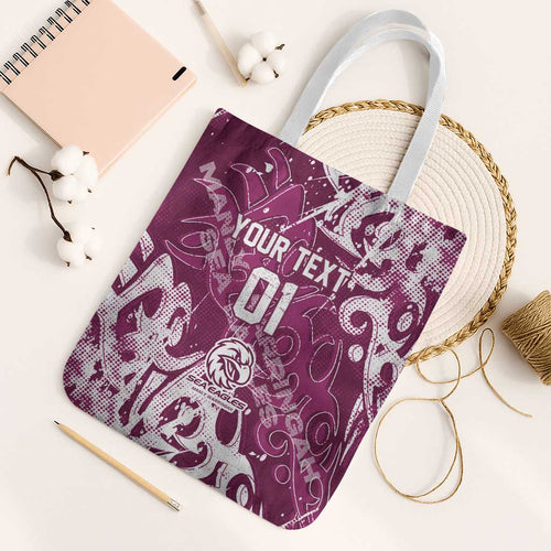Personalized Manly Warringah Sea Eagles Rugby Tote Bag Urban Street Graffiti Style - Distressed Splatter Elements