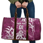 Personalized Manly Warringah Sea Eagles Rugby Travel Bag Urban Street Graffiti Style - Distressed Splatter Elements