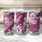 Personalized Manly Warringah Sea Eagles Rugby Tumbler Cup Urban Street Graffiti Style - Distressed Splatter Elements