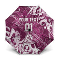 Personalized Manly Warringah Sea Eagles Rugby Umbrella Urban Street Graffiti Style - Distressed Splatter Elements