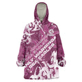 Personalized Manly Warringah Sea Eagles Rugby Wearable Blanket Hoodie Urban Street Graffiti Style - Distressed Splatter Elements