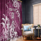 Personalized Manly Warringah Sea Eagles Rugby Window Curtain Urban Street Graffiti Style - Distressed Splatter Elements
