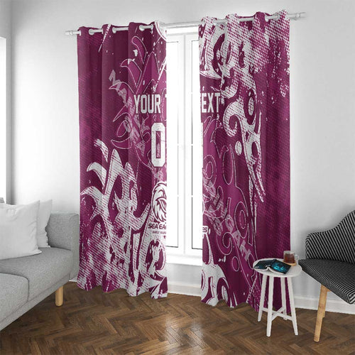 Personalized Manly Warringah Sea Eagles Rugby Window Curtain Urban Street Graffiti Style - Distressed Splatter Elements