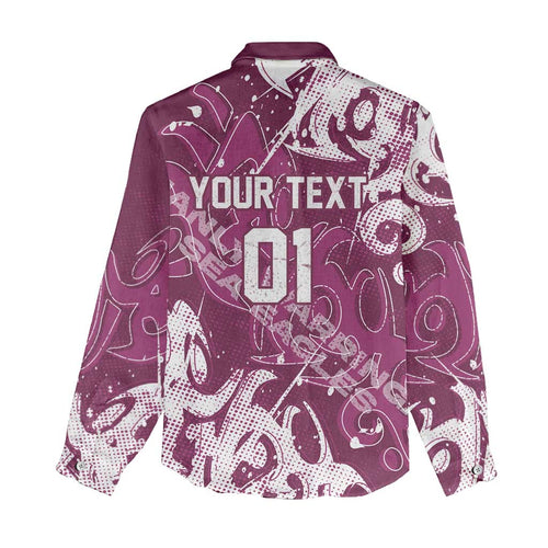 Personalized Manly Warringah Sea Eagles Rugby Women Casual Shirt Urban Street Graffiti Style - Distressed Splatter Elements