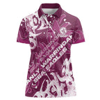 Personalized Manly Warringah Sea Eagles Rugby Women Polo Shirt Urban Street Graffiti Style - Distressed Splatter Elements
