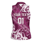 Personalized Manly Warringah Sea Eagles Rugby Women Sleeveless Polo Shirt Urban Street Graffiti Style - Distressed Splatter Elements