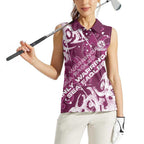 Personalized Manly Warringah Sea Eagles Rugby Women Sleeveless Polo Shirt Urban Street Graffiti Style - Distressed Splatter Elements