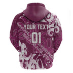 Personalized Manly Warringah Sea Eagles Rugby Zip Hoodie Urban Street Graffiti Style - Distressed Splatter Elements