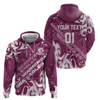 Personalized Manly Warringah Sea Eagles Rugby Zip Hoodie Urban Street Graffiti Style - Distressed Splatter Elements
