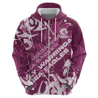 Personalized Manly Warringah Sea Eagles Rugby Zip Hoodie Urban Street Graffiti Style - Distressed Splatter Elements