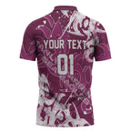 Personalized Manly Warringah Sea Eagles Rugby Zipper Polo Shirt Urban Street Graffiti Style - Distressed Splatter Elements