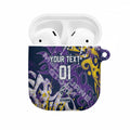 Personalized Melbourne Storm Rugby AirPods Case Urban Street Graffiti Style - Distressed Splatter Elements