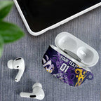 Personalized Melbourne Storm Rugby AirPods Case Urban Street Graffiti Style - Distressed Splatter Elements
