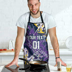 Personalized Melbourne Storm Rugby Apron Urban Street Graffiti Style - Distressed Splatter Elements