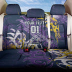 Personalized Melbourne Storm Rugby Back Car Seat Cover Urban Street Graffiti Style - Distressed Splatter Elements