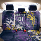 Personalized Melbourne Storm Rugby Back Car Seat Cover Urban Street Graffiti Style - Distressed Splatter Elements