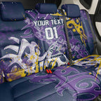 Personalized Melbourne Storm Rugby Back Car Seat Cover Urban Street Graffiti Style - Distressed Splatter Elements
