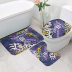Personalized Melbourne Storm Rugby Bathroom Set Urban Street Graffiti Style - Distressed Splatter Elements