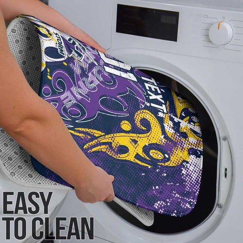 Personalized Melbourne Storm Rugby Bathroom Set Urban Street Graffiti Style - Distressed Splatter Elements