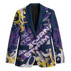 Personalized Melbourne Storm Rugby Blazer Urban Street Graffiti Style - Distressed Splatter Elements
