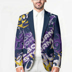 Personalized Melbourne Storm Rugby Blazer Urban Street Graffiti Style - Distressed Splatter Elements