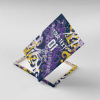 Personalized Melbourne Storm Rugby Canvas Wall Art Urban Street Graffiti Style - Distressed Splatter Elements