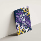 Personalized Melbourne Storm Rugby Canvas Wall Art Urban Street Graffiti Style - Distressed Splatter Elements