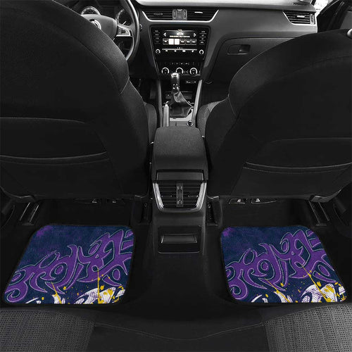 Personalized Melbourne Storm Rugby Car Mats Urban Street Graffiti Style - Distressed Splatter Elements