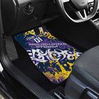 Personalized Melbourne Storm Rugby Car Mats Urban Street Graffiti Style - Distressed Splatter Elements