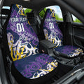 Personalized Melbourne Storm Rugby Car Seat Cover Urban Street Graffiti Style - Distressed Splatter Elements