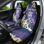 Personalized Melbourne Storm Rugby Car Seat Cover Urban Street Graffiti Style - Distressed Splatter Elements