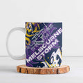 Personalized Melbourne Storm Rugby Ceramic Mug Urban Street Graffiti Style - Distressed Splatter Elements