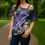 Personalized Melbourne Storm Rugby Cross Shoulder Shirt Urban Street Graffiti Style - Distressed Splatter Elements