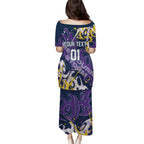Personalized Melbourne Storm Rugby Family Matching Puletasi and Hawaiian Shirt Urban Street Graffiti Style - Distressed Splatter Elements