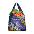 Personalized Melbourne Storm Rugby Grocery Bag Urban Street Graffiti Style - Distressed Splatter Elements