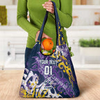 Personalized Melbourne Storm Rugby Grocery Bag Urban Street Graffiti Style - Distressed Splatter Elements