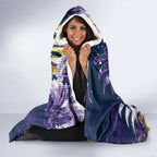Personalized Melbourne Storm Rugby Hooded Blanket Urban Street Graffiti Style - Distressed Splatter Elements