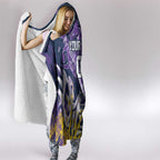 Personalized Melbourne Storm Rugby Hooded Blanket Urban Street Graffiti Style - Distressed Splatter Elements