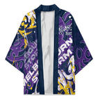 Personalized Melbourne Storm Rugby Kimono Urban Street Graffiti Style - Distressed Splatter Elements