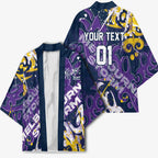 Personalized Melbourne Storm Rugby Kimono Urban Street Graffiti Style - Distressed Splatter Elements