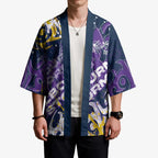 Personalized Melbourne Storm Rugby Kimono Urban Street Graffiti Style - Distressed Splatter Elements