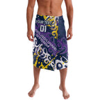 Personalized Melbourne Storm Rugby Lavalava Urban Street Graffiti Style - Distressed Splatter Elements