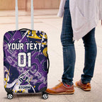 Personalized Melbourne Storm Rugby Luggage Cover Urban Street Graffiti Style - Distressed Splatter Elements