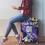 Personalized Melbourne Storm Rugby Luggage Cover Urban Street Graffiti Style - Distressed Splatter Elements