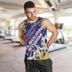 Personalized Melbourne Storm Rugby Men Tank Top Urban Street Graffiti Style - Distressed Splatter Elements