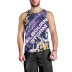 Personalized Melbourne Storm Rugby Men Tank Top Urban Street Graffiti Style - Distressed Splatter Elements
