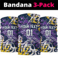 Personalized Melbourne Storm Rugby Neck Gaiter Urban Street Graffiti Style - Distressed Splatter Elements