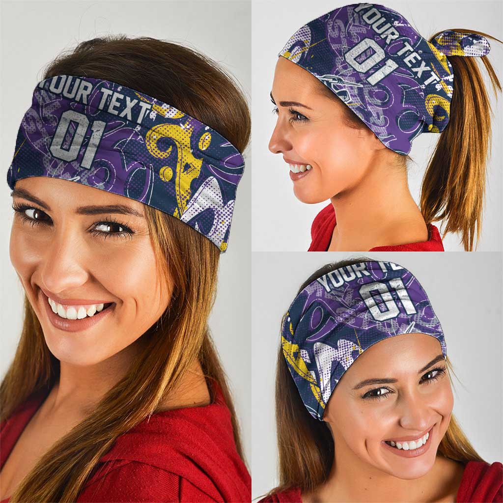 Personalized Melbourne Storm Rugby Neck Gaiter Urban Street Graffiti Style - Distressed Splatter Elements