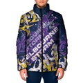 Personalized Melbourne Storm Rugby Padded Jacket Urban Street Graffiti Style - Distressed Splatter Elements
