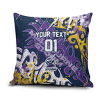 Personalized Melbourne Storm Rugby Pillow Cover Urban Street Graffiti Style - Distressed Splatter Elements